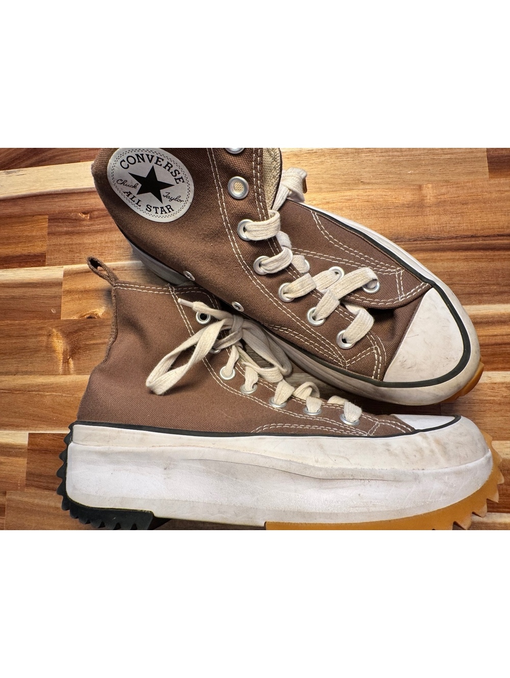 Converse Run Star Hike Platform High Brown A03061C Men 5.5 Women 7 Lug Sole